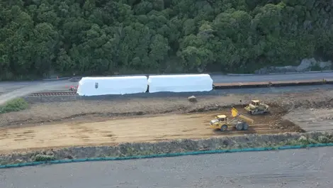 Kaikoura train on the move